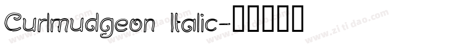 Curlmudgeon Italic字体转换